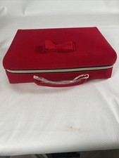 Estee Lauder Red Velvet Cosmetic Makeup Bag Train Case  Misc Products