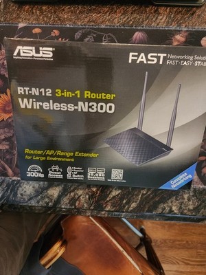 ASUS RT-N12 300 Mbps 4-Port 10/100 Wireless N Router (RT-N12 B1)