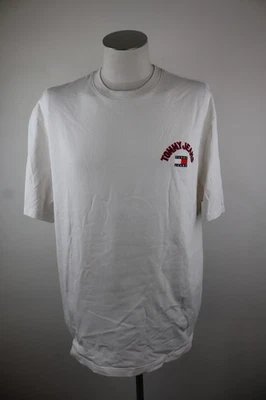 Tommy Jeans Tommy Hilfiger T-shirt Homme L Coton Manches Courtes Vintage Blanc - Photo 1/4