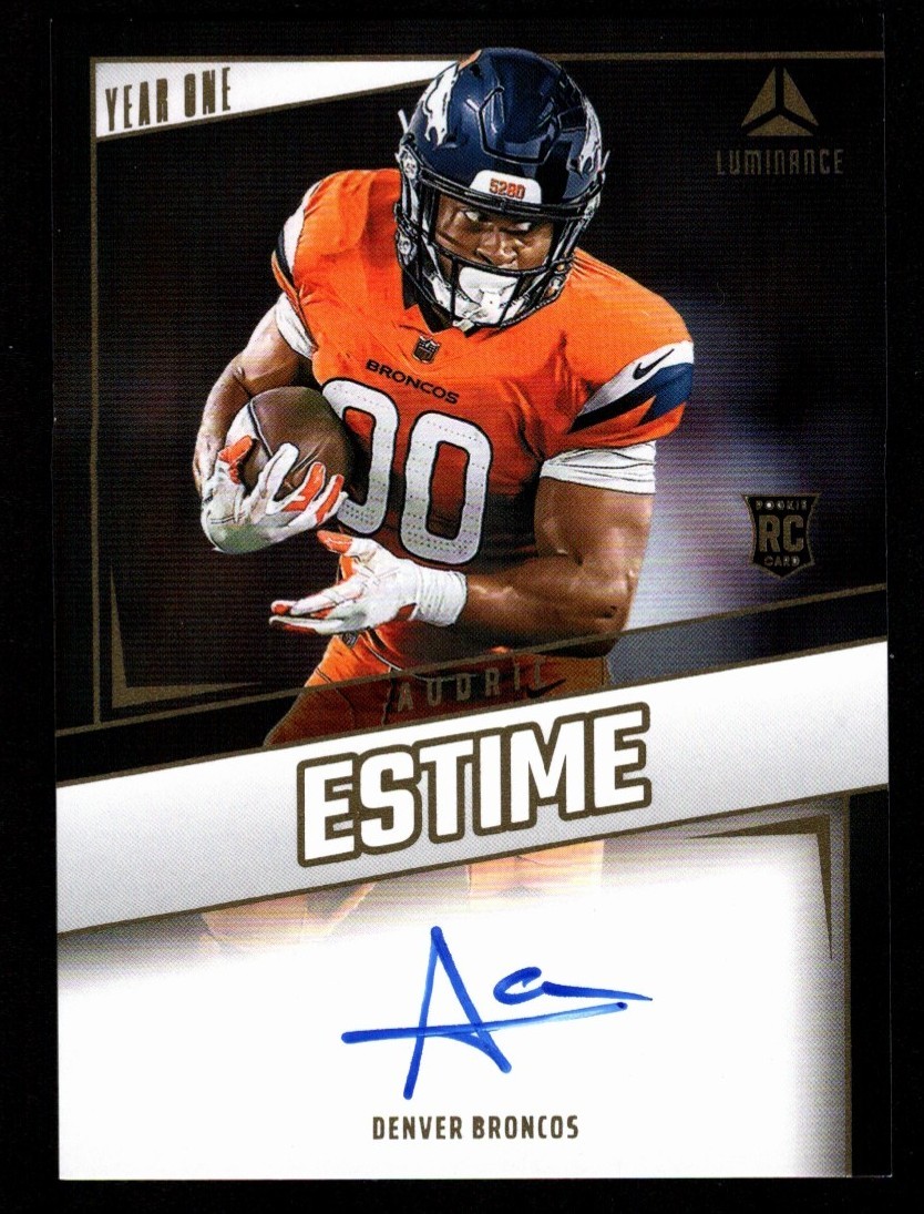 Audric Estime 2024 Panini Luminance #YOS-AEE Year One Rookie RC Auto