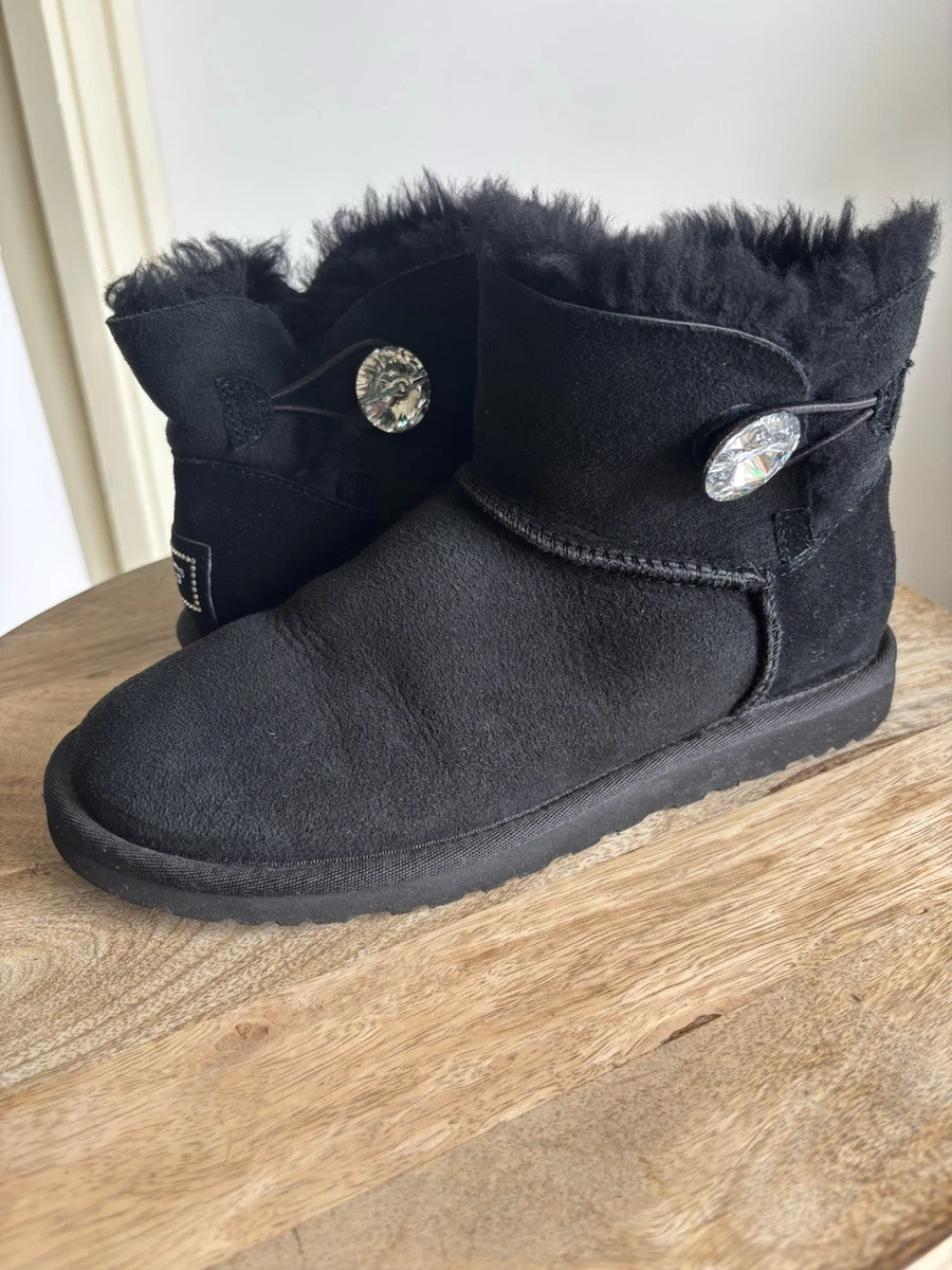 UGG Australia Bailey Button Bling Black Boots for Women for sale