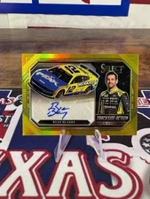 2025 Panini Select Ryan Blaney Gold Trackside Action Signatures /10