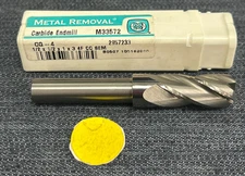 METAL REMOVAL 4 FLUTE  CARBIDE ENDMILL M33572   1/2 X 1/2 X 1 X 3