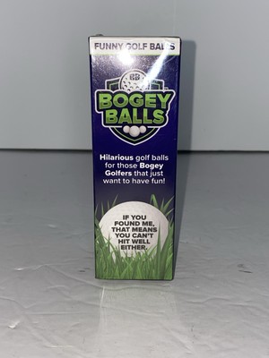 Laughing Smith Funny Bogey Balls 3 Pack - The Funniest Balls In Golf  - New!!!￼