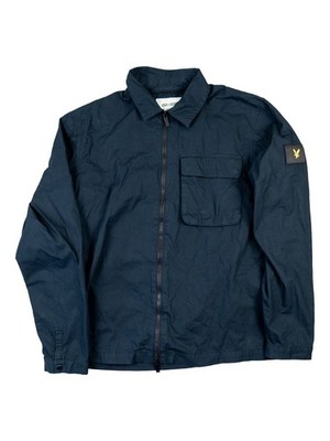 Lyle & Scott Zip Up Shacket Navy Black Men's Medium Jacket