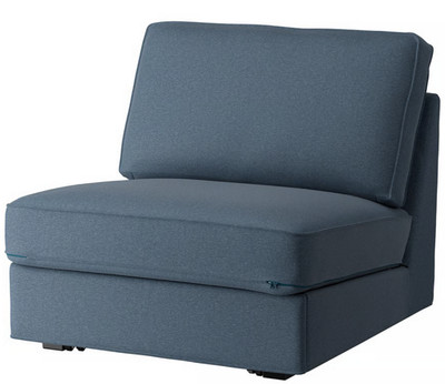 IKEA KIVIK Bezug NUR für 1-Sitzer Schlafsofa Gunnared Blau BRANDNEU