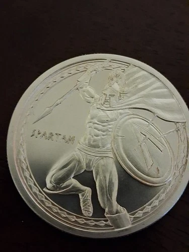 Spartan Warrior Rare Collector Coin 1 Troy Oz .999 Fine Silver Round Medal 999