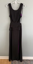Pre-Owned Women's Black  Purple Betsy Adam Prom Style Dress Full-Length Size 4