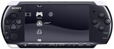 Sony PlayStation Portable PSP Slim 3000 Videospielkonsole Schwarz + Spiele BUNDLE