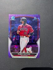 2023 Bowman Sapphire Edition Chrome Prospects Ruben Santana #BCP-42 Purple/25