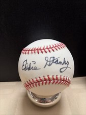 EDDIE STANKY MLBall JSA Certified