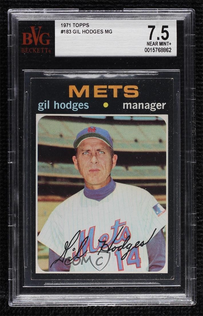 1971 Topps Gil Hodges #183 BVG 7.5 HOF 0q3