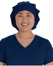 Cherokee Bouffant breathable Tie Back Scrub Cap For Women 2510 -Navy