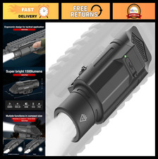 1500 Lumen Tactical Flashlight for Rifle, Rechargeable, Picatinny Rail Compatibl