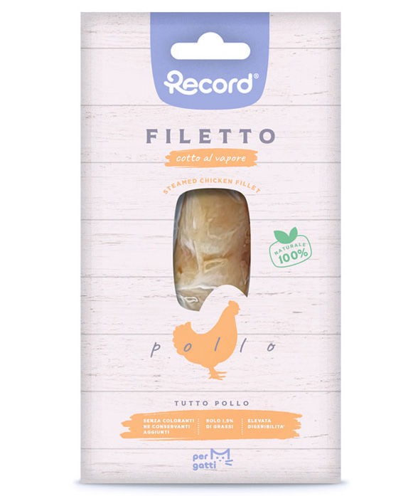 Filetto Pollo al Vapore Gatti 24 pz - Snack Monoproteico Alta Digeribilità