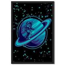 Astronaut Space Planet Framed Canvas Print Modern Wall Art Home Decor