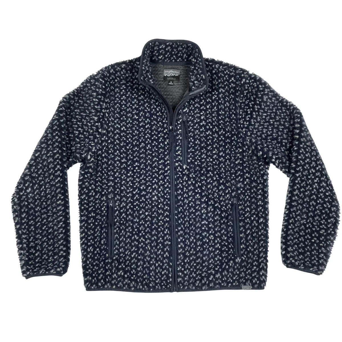 Veste à capuche en sherpa zippée Joy Full denim foncé/plume – Passenger