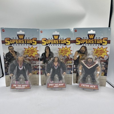 WWE Superstars Series 12 Set Cactus Jack, Bret Hit Man Hart, Jim Anvil Neidhart