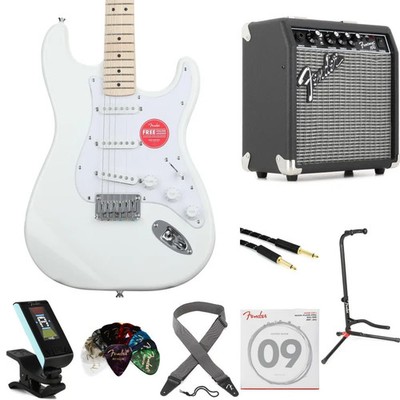 Squier Sonic Stratocaster HT Electric Guitar with Frontman 10G 1x6-inch 10-watt
