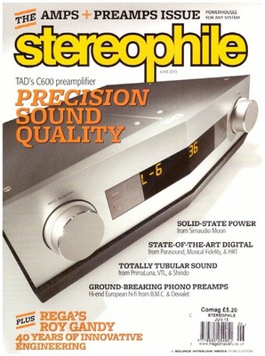 Stereophile Vol.36 No.6, June 2013:  TAD C600 line preamplifier