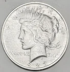 1923 Peace Silver Dollar $1 Coin (United States) - XF/AU Raw Coin