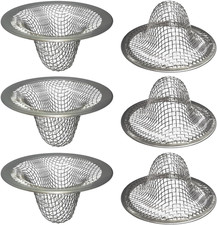 1.0" Bathroom Sink Drain Strainers, 6PCS Drain Hair Catchers for Laundry, Mop Po