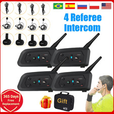 Football Referee Intercom Headset 4 Users 1200M Bluetooth Full Duplex
