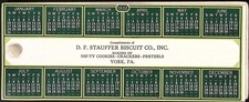 1932 DF Stauffer Biscuit Nif-ty Cookies Pretzels York PA Celluloid Blotter Pad