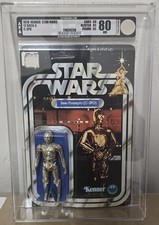 Rare 1978 Kenner Star Wars See-Threepio  C3PO  12 Back-A AFA Graded 80 Unpunched