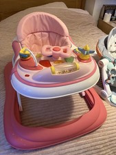 Baby Walkers Wooden Push Walker Sit-In Walker with Wheels Bundle 2 Pack