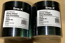 200 Spin-X Diamond Certified 52x CD-R 80min 700MB Silver Inkjet Hub Printable