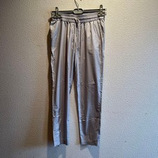 Grey Casual Pants with Elastic Waist