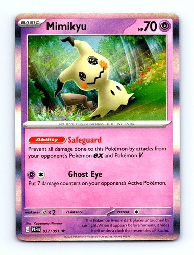 #37 2024 Paldean Fates ^ Mimikyu HOLO RARE