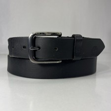 Timberland Worn Black Warped Leather Work Belt - Made in USA - Men's Size 40