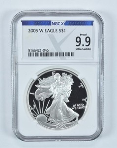 2005-W American Silver Eagle Proof 9.9 UCAM NGC X NGCX *0333