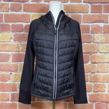 Kyodan Women's Jacket M Black Long Sleeve Hoodie Sports Activewear Zip Pockets
