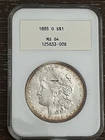 1885-0 Morgan Silver Dollar NGC MS-64 Old Grade, Even Tone