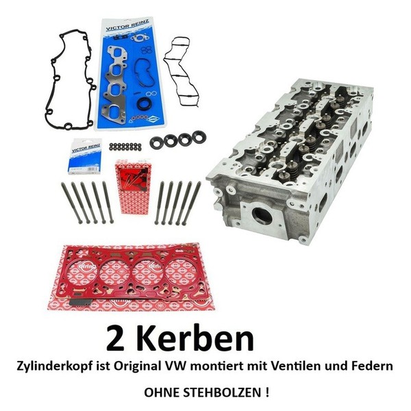 Zylinderkopf+Dichtsatz 2 KerbenfüR VW T6 2.0 TDI DNA DMZ 02-10034-01 04L103064S-image