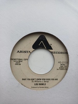 Soul Promo - Lou Rawls - Baby You Don'T Know How Good You Are / Baby You Don't