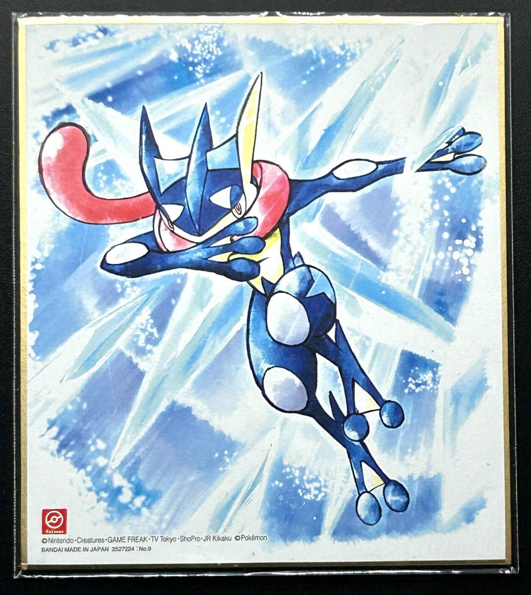 Greninja Pokemon Shikishi Art Board Card No.9 Nintendo BANDAI MADE