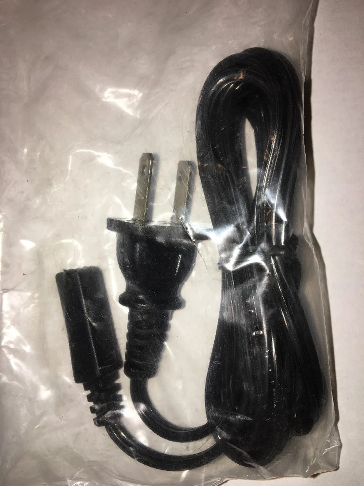 6 FT POWER CORD - NARROW PANASONIC TYPE BRAND -For Boom Box/Home Audio Unit NEW - Image 2 of 4