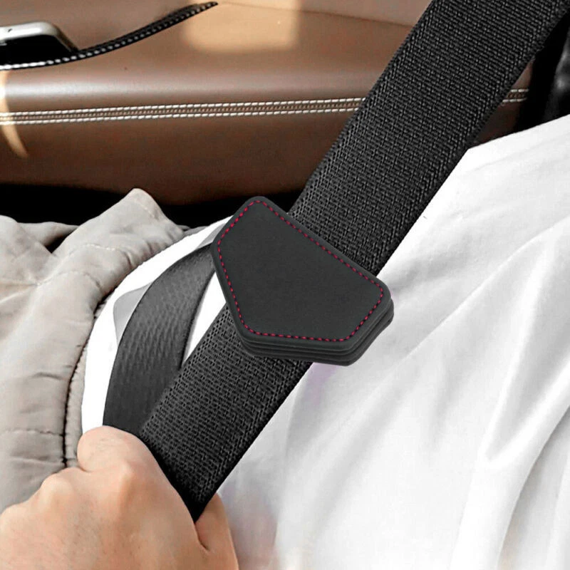 Piezas de asiento de coche universal cinturón de seguridad magnético clip fijo límite accesorios negro Foto 3 de 4