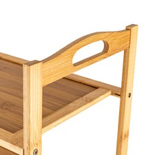 5 Tier Shoe Rack Bamboo MDF Entryway Shoe Shelf Cabinet Shoe Storage Organizer
