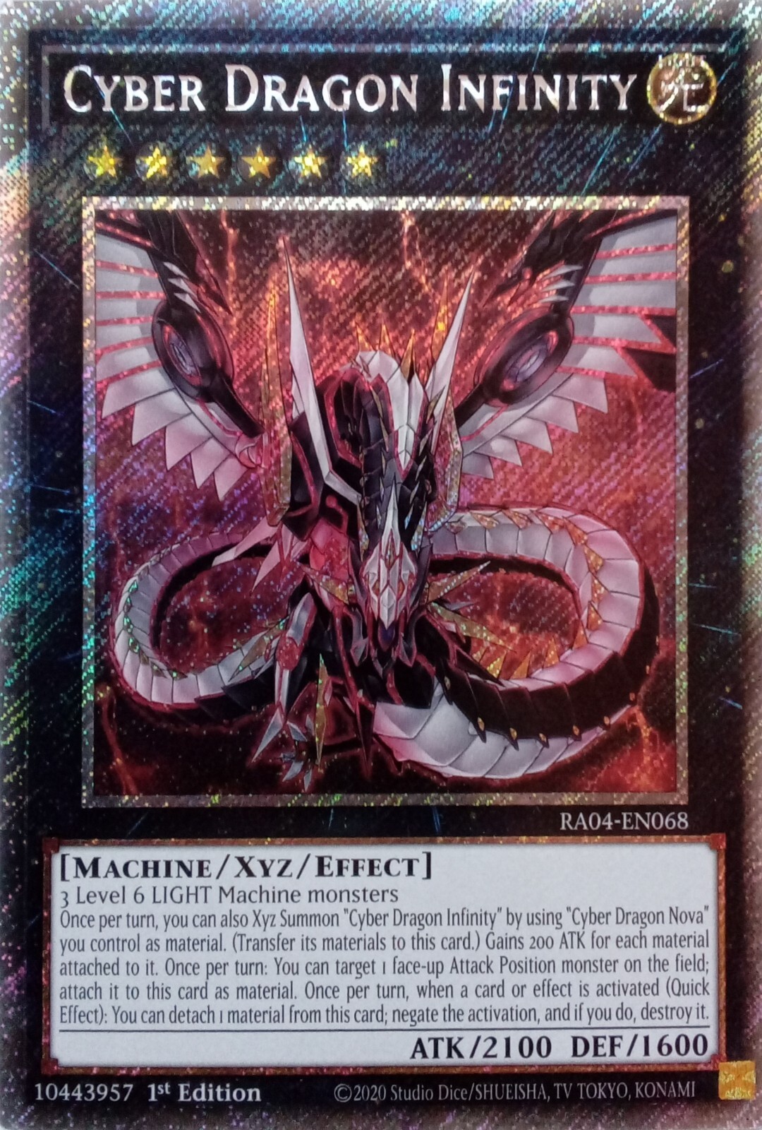 Cyber Dragon Infinity Platinum Secret Rare 1st Edition YuGiOh