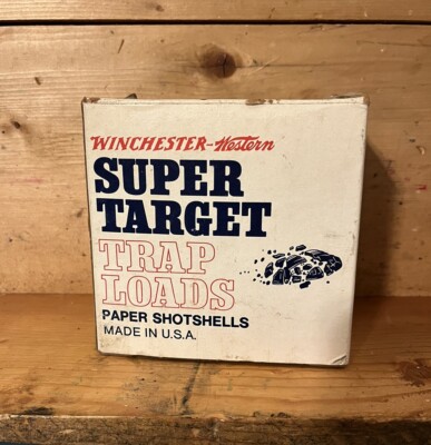 Vintage Shotgun Shell Box Winchester Super Target Trap Loads 25-12ga EMPTY