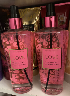 Victoria Secret Love fragrance Mist 8.4 oz no top cover 2pcs