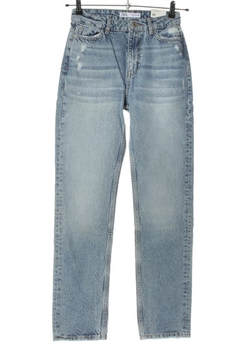 Jeans Taille Haute ZARA Pour Femme - Taille 34 Bleu Décontracté - Occasion En Très Bon état