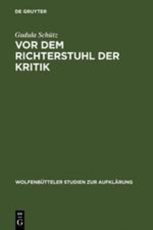 Thumbnail - Gudula Schütz | Vor Dem Richterstuhl Der Kritik | Buch | Deutsch
