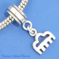 Rain and Cloud Native Petroglyph 925 Solid Sterling Silver European Bead Charm