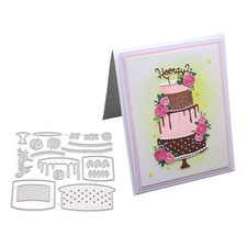 Birthday Cake Metal Die Cuts,Cutting Dies for Card Making Clearance,Embossing...
